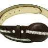 s-l1600-2.jpg Men Genuine Cowhide Stringray Print Leather Belt
