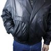 Men Soft Lamb Jacket Double Breast Leather Zipper/Snaps Closure Jacket