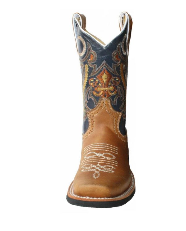 s-l1600-2-3.jpg Children cowboy Boots Leather Square Toe Rodeo Boys