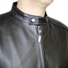 Men Biker Style Jacket Genuine Soft Leather Front Zipper Closure Fashion