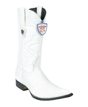 s-l1600-2-4-6.jpg Men’s Python White Boots Wild West Genuine Snakeskin 3x Toe Boots Handmade