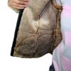 Ladies Suede Leather Jacket: Bonded Faux Fur Style 1221