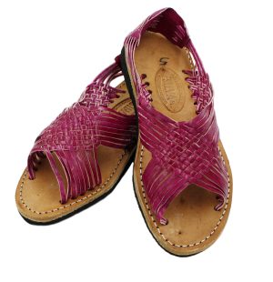 s-l1600-2-9-1.jpg Ladies Genuine Authentic Soft Leather Mexican Sandal Style Silvia - Pink