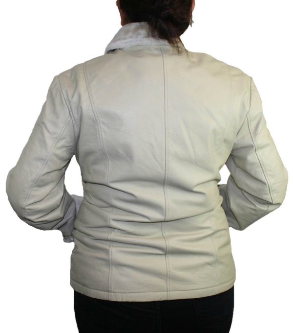 s-l1600-24.jpg Women Warm Genuine Leather Bonded Faux Fur Zipper Closure Beige Jacket