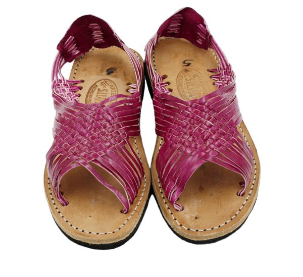 s-l1600-25-2.jpg Ladies Genuine Authentic Soft Leather Mexican Sandal Style Silvia - Pink