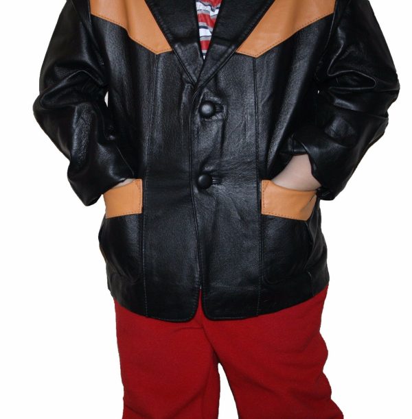s-l1600-3-1-1.jpg Boys Genuine Leather Jacket Outerwear Buttons Blazers