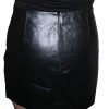 Genuine Leather Ladies Mini 14" Skirts Back Zipper Closure - Best Fitted