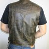 Men's Motorcycle Genuine Distress Brown Leather Side lace Western Vest