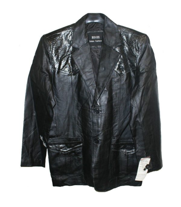 s-l1600-3-2-3.jpg Men Western Black Blazer Genuine Soft Leather Cowboy Handmade