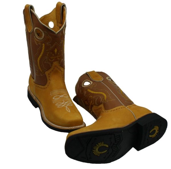 s-l1600-3-20.jpg Children cowboy Boots Leather Square Toe Rodeo Boys