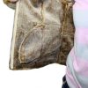 Ladies Suede Leather Jacket: Bonded Faux Fur Style 1221