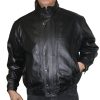 s-l1600-4-1-5.jpg Men's Leather Jacket Double Breast Bomber Jacket