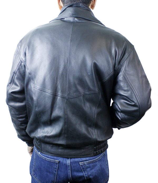 Men Soft Lamb Jacket Double Breast Leather Zipper/Snaps Closure Jacket