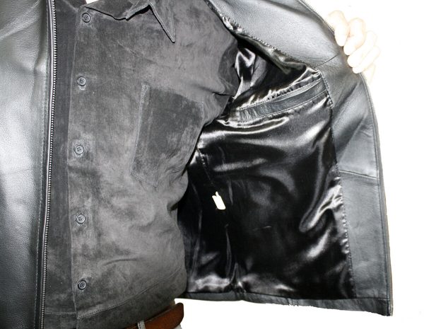 Men Biker Style Jacket Genuine Soft Leather Front Zipper Closure Fashion
