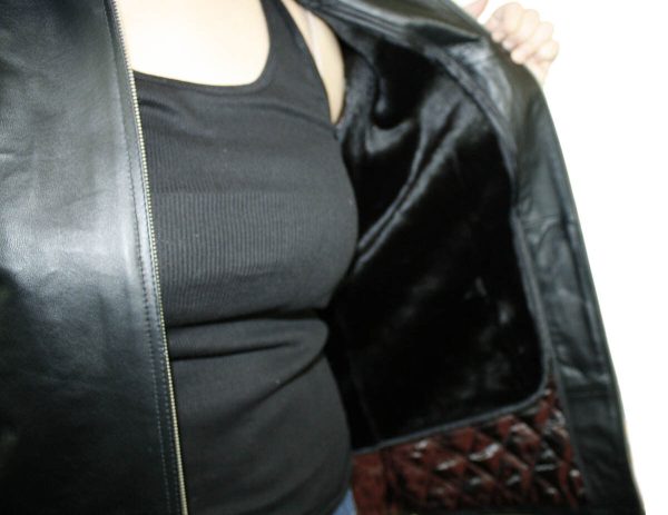 s-l1600-4-4-1.jpg Women Leather Jacket Zipper Closure/ Belted Jacket with Zip Out Lining