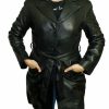 Women Long Jacket Genuine Premium Naked Lamb Leather Long Buttons/belted
