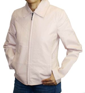 s-l1600-4-5-1.jpg Women Genuine Leather Jacket Short Zipper Waist Pink Color Style- HB203-Pink