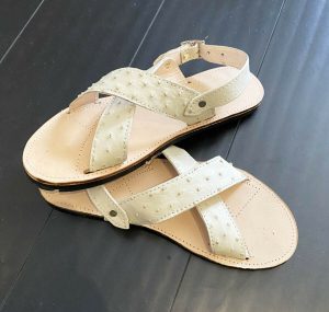 Men's Traditional Cruzado Sandals made of Ostrich Leather