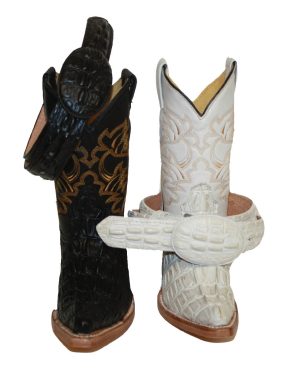 s-l1600-41.jpg Kids Western Cowboy Boots Genuine Cowhide Crocodile Print Leather With Matching Belt