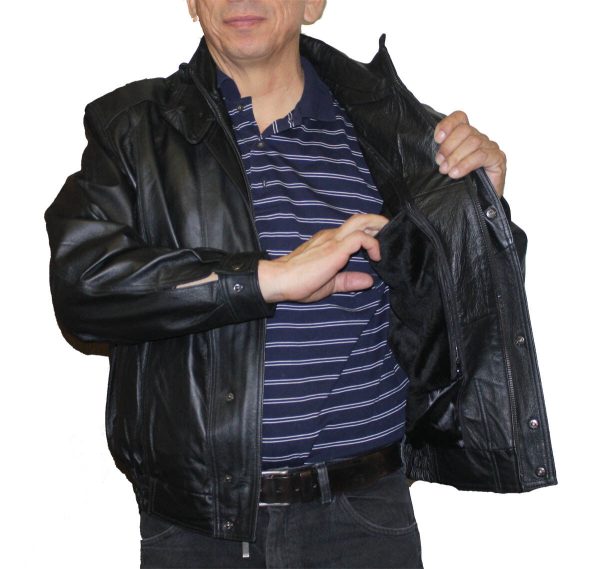 s-l1600-5-1-3.jpg Men's Leather Jacket Double Breast Bomber Jacket