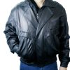 Men Soft Lamb Jacket Double Breast Leather Zipper/Snaps Closure Jacket