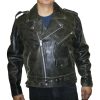 Men's Brown Distress Jacket Cow Hide Leather Motorcycle Jacket Great Price