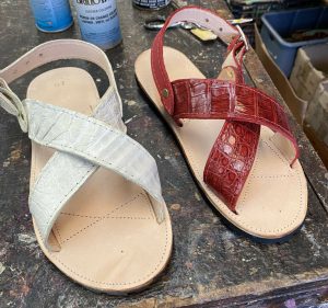 Genuine Crocodile Leather Cruzado Sandals Handmade in USA