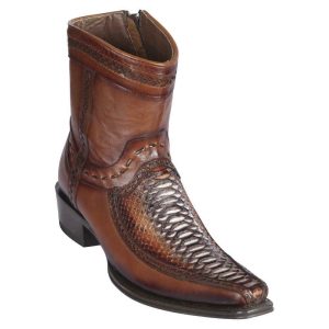 Men's Los Altos Python & Deer Boots European Square Toe Handcrafted