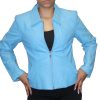 Women's Soft Genuine Leather Short Zipper Closure Fitted Jacket Style # 315