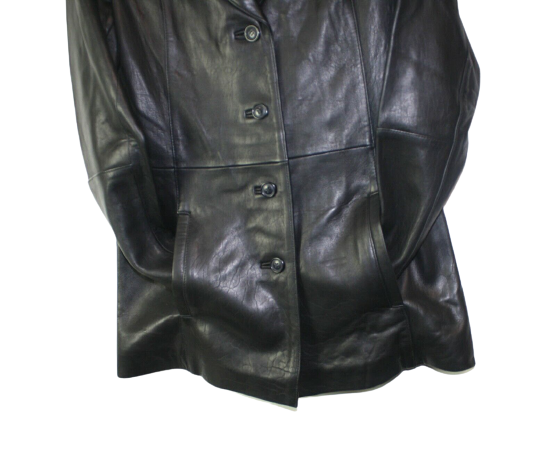 Women's Fashion Jacket Soft Genuine Lamb Leather Four Buttons Closure New