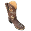 Bota Vaquera de Mujer Womens Western Rodeo Square Toe Cowgirl Boots Leather