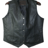Women Snap Closure Vest Genuine soft Leather Nice Fitted Biker Vest