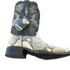 Men's Snip Toe Boots Genuine Python Snake Skin Leather