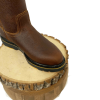Men's Best Work Boots Light W. Pull on Leather Oil Slip Resistant Rubber Sole