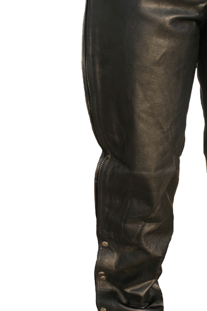 Women Pants Genuine Soft Cow hide Leather side zipper & Snap Closure Quality
