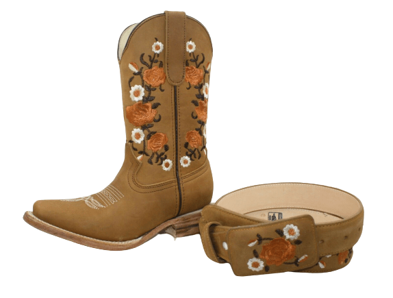 Women's Handcraft Cowboy Boots With Free Matching Belt