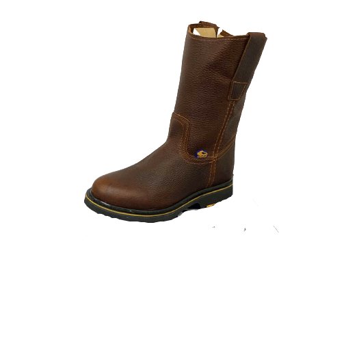 Men's Best Work Boots Light W. Pull on Leather Oil Slip Resistant Rubber Sole