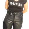 Women Pants Genuine Soft Cow hide Leather side zipper & Snap Closure Quality