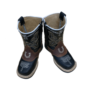 Kids Western Cowboy Boots Side Zipper Leather Quality