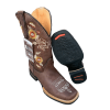 Bota Vaquera de Mujer Womens Western Rodeo Square Toe Cowgirl Boots Leather
