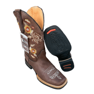 Bota Vaquera de Mujer Womens Western Rodeo Square Toe Cowgirl Boots Leather