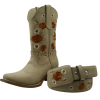 Women's Handcraft Cowboy Boots With Free Matching Belt