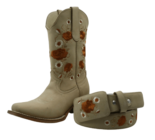 Women's Handcraft Cowboy Boots With Free Matching Belt