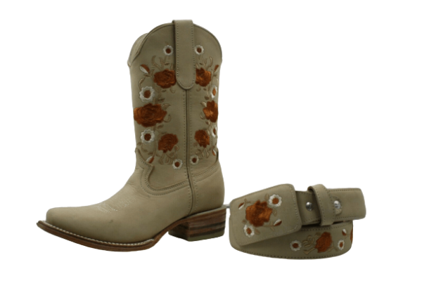 Women's Handcraft Cowboy Boots With Free Matching Belt