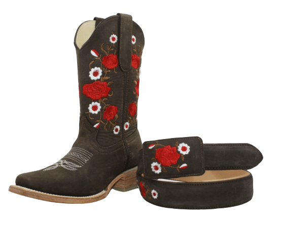 Women's Handcraft Cowboy Boots With Free Matching Belt